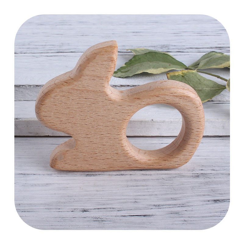 Nuevo bebé conejo haya juguete mordedor bebé molar teether pezón cadena pulsera DIY accesorios de la joyería