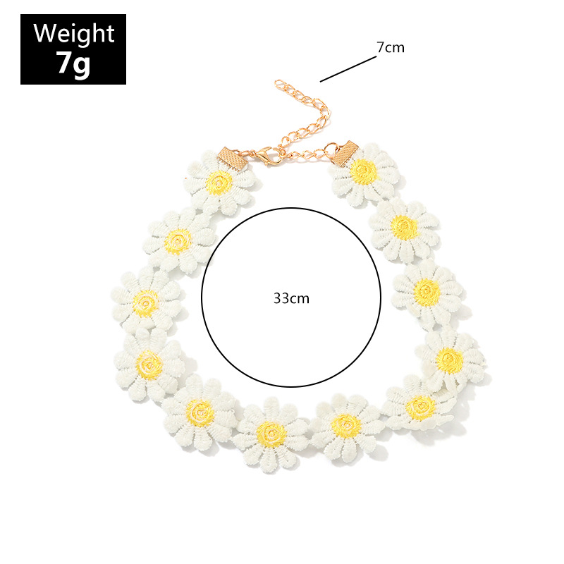 Hot selling childrens fashion daisy flower necklacepicture2