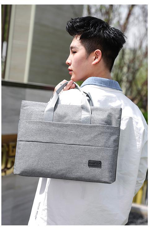 Unisex Business Solid Color Nylon Waterproof Briefcases display picture 2