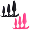 Silicone anal plug backyard sailor Elf anal plug women's appliance anal plug chrysanthemum backyard adult sex products 3 pieces set