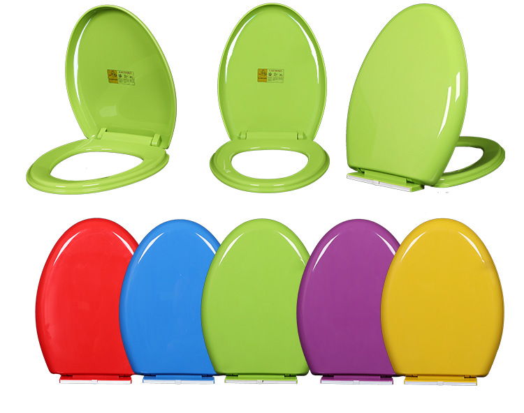 Colorful toilet seat covers, household universal old-fashioned accessories, V-shaped and U-shaped water pump seats, thickened toilet seat covers undefined
