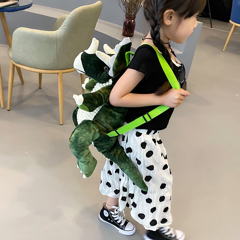 2020 nuevo estilo coreano ins bolso de los niños Super lindo dinosaurio mejorado felpa ligero fabricante