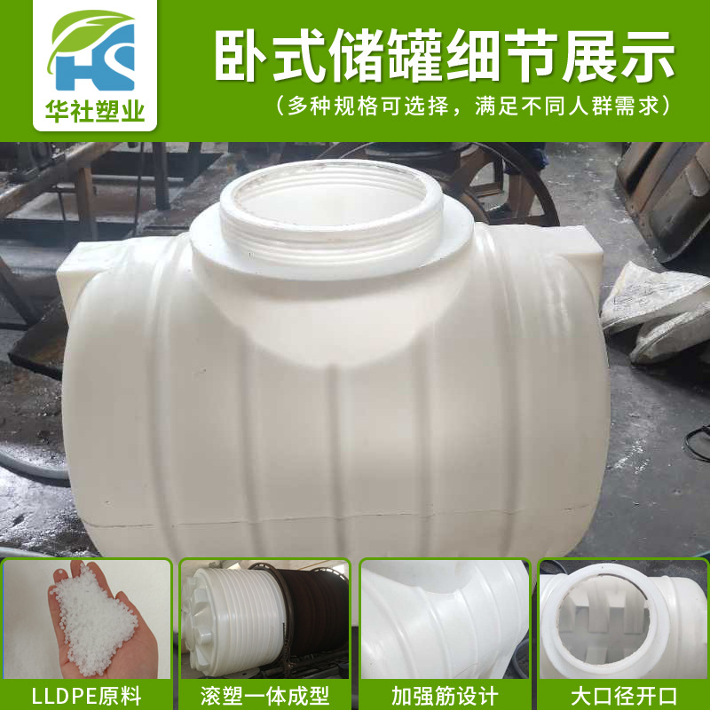 厂家直供1立方耐酸碱盐卧式储罐 防老化农业工业车载卧式pe水箱