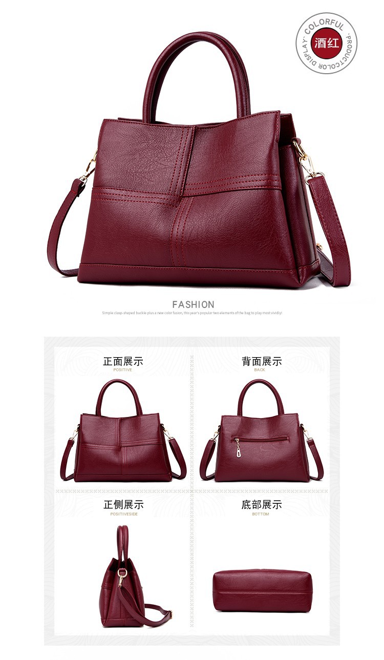 Cruzado 2020 Nuevo Estilo Coreano Cuero Suave De Gran Capacidad Bolso Versátil De Alta Calidad Bolso De Mujer Versátil Fabricante De Comercio Exterior display picture 7