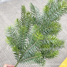 红豆杉仿真圣诞树叶松针香榧绿景园林装饰杉树叶逼真点缀塑料叶子