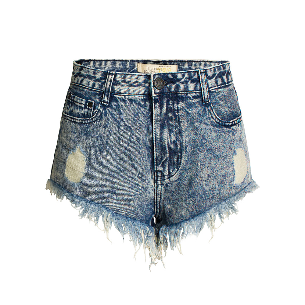 Femmes Vacances Du Quotidien Vêtement De Rue Rivet Shorts Lavé Jeans display picture 12