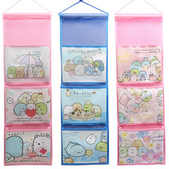 Corner Creatures Three-Compartment Storage Hanging Bag Closet Small Item Storage Wall Door Back Pocket Classification Sorting Bag 