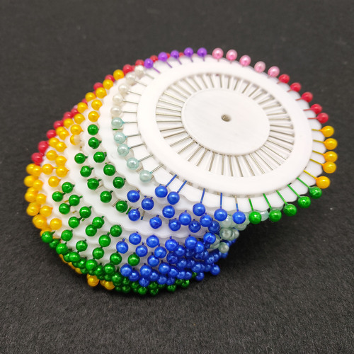 Colorful large-headed pins, pearl pins, fixing pins, cross-stitch pins, clothing positioning pins, disc pins, iridescent pins, 40-piece set