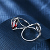 Trend accessory, zirconium, fashionable ring with stone, simple and elegant design, European style, wholesale