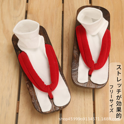 Two-toed socks for men and women, polyester-cotton mid-tube two-toed socks, Japanese-style split-toed socks for women, independent packaging manufacturer wholesale