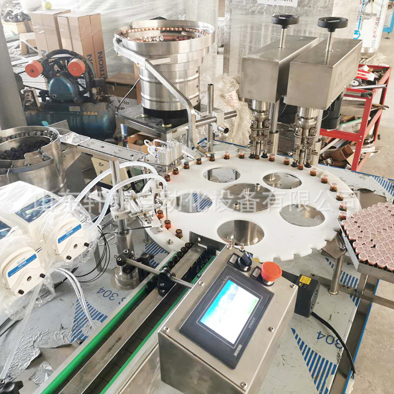 胶原蛋白口服液灌装机 西林瓶全自动液体灌装机 玻璃瓶旋盖轧盖机