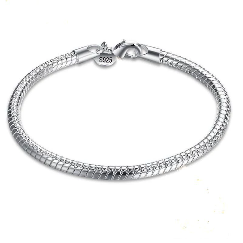 Аксессуар, серебряный браслет, ожерелье, европейский стиль, Aliexpress, 3мм, простой и элегантный дизайн, на заказ, оптом
