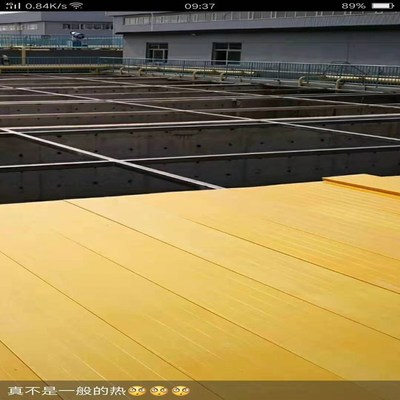 厂家定制 玻璃钢污水池加盖格栅污水池玻璃钢拉挤盖板500*50*5|ru