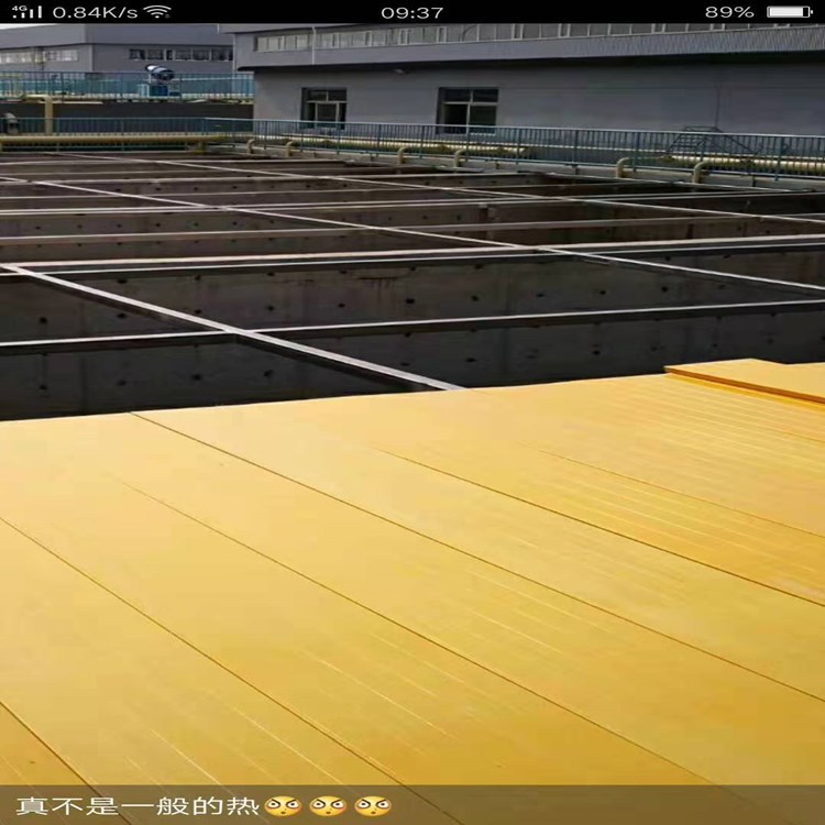 厂家定制 玻璃钢污水池加盖格栅污水池玻璃钢拉挤盖板500*50*5|ru