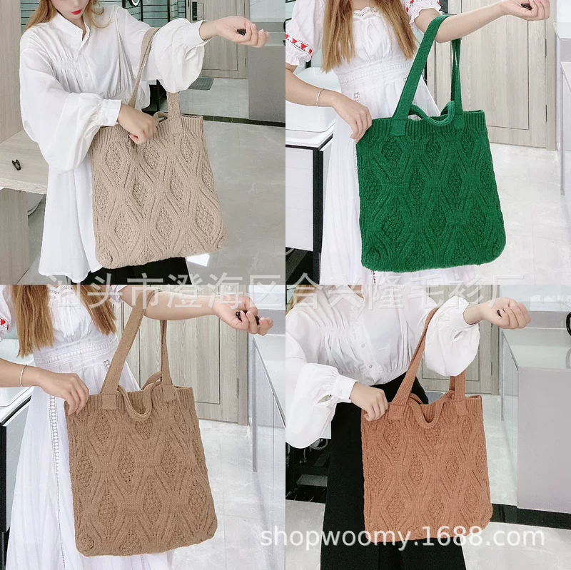 knitted retro universal shoulder bag, purse