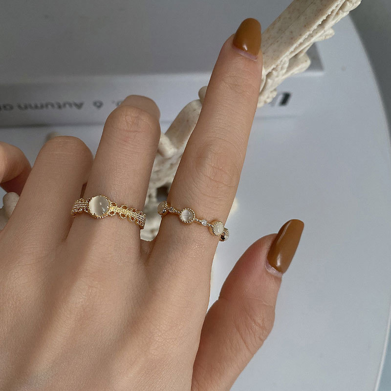 Verstelbare gouden kattenoog ring voor dames designer sieraden_voghion.com