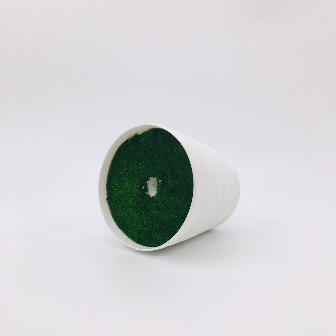 The manufacturer supplies green plant simulation flowerpots with faux bark patterns, plastic weighted flowerpots with foam detail image 4