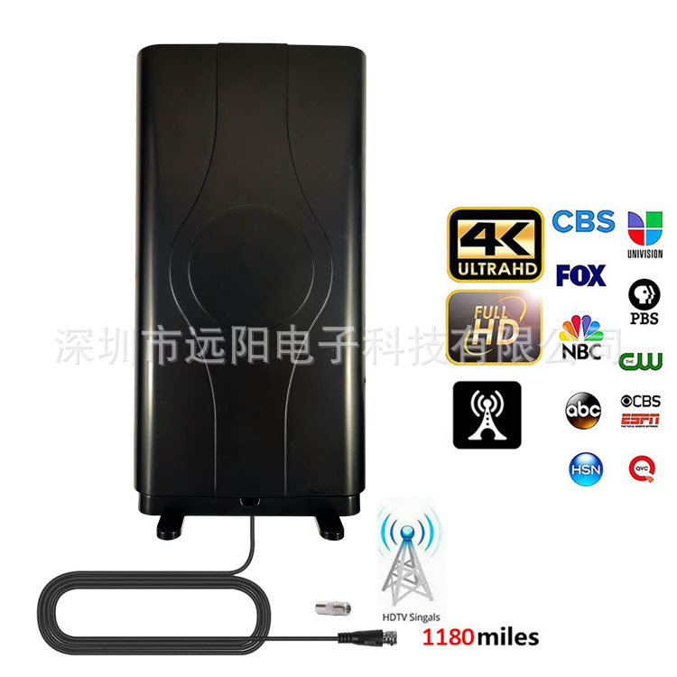 2020新款立式欧美HDTV平板天线跨境专供数字电视天线DVB高增益