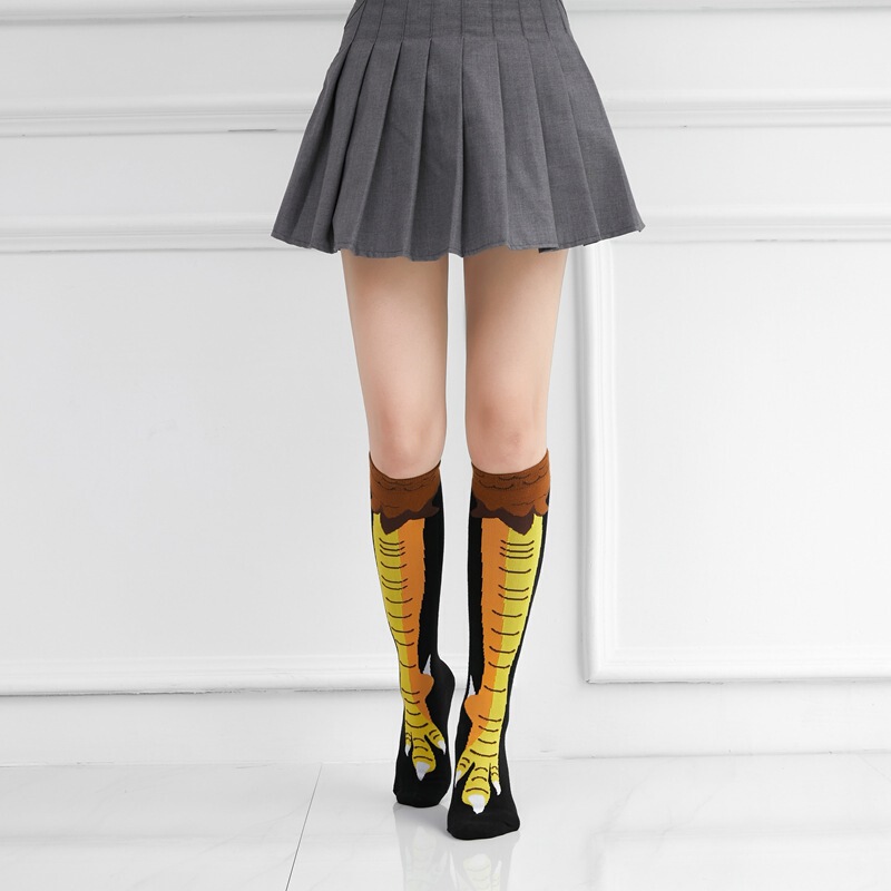 Scheming Slimming Mid-Calf Socks over the Knee Chicken Feet Socks Chicken Foot Socks Cycling Mid-Length Socks in Stock