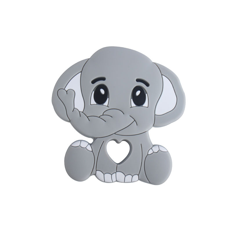 New Beech elefante chupete clip Beech carta bebé nombre elefante silicona mordedor molar juguete