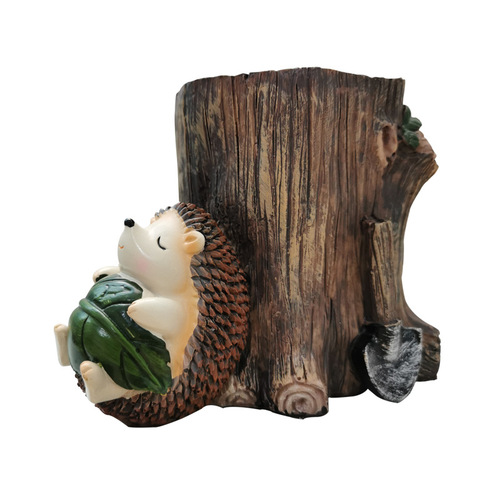 Creative Birthday Gift Student Prize Large Cartoon Hedgehog Pen Holder Office Study Desk Ornament Decor
