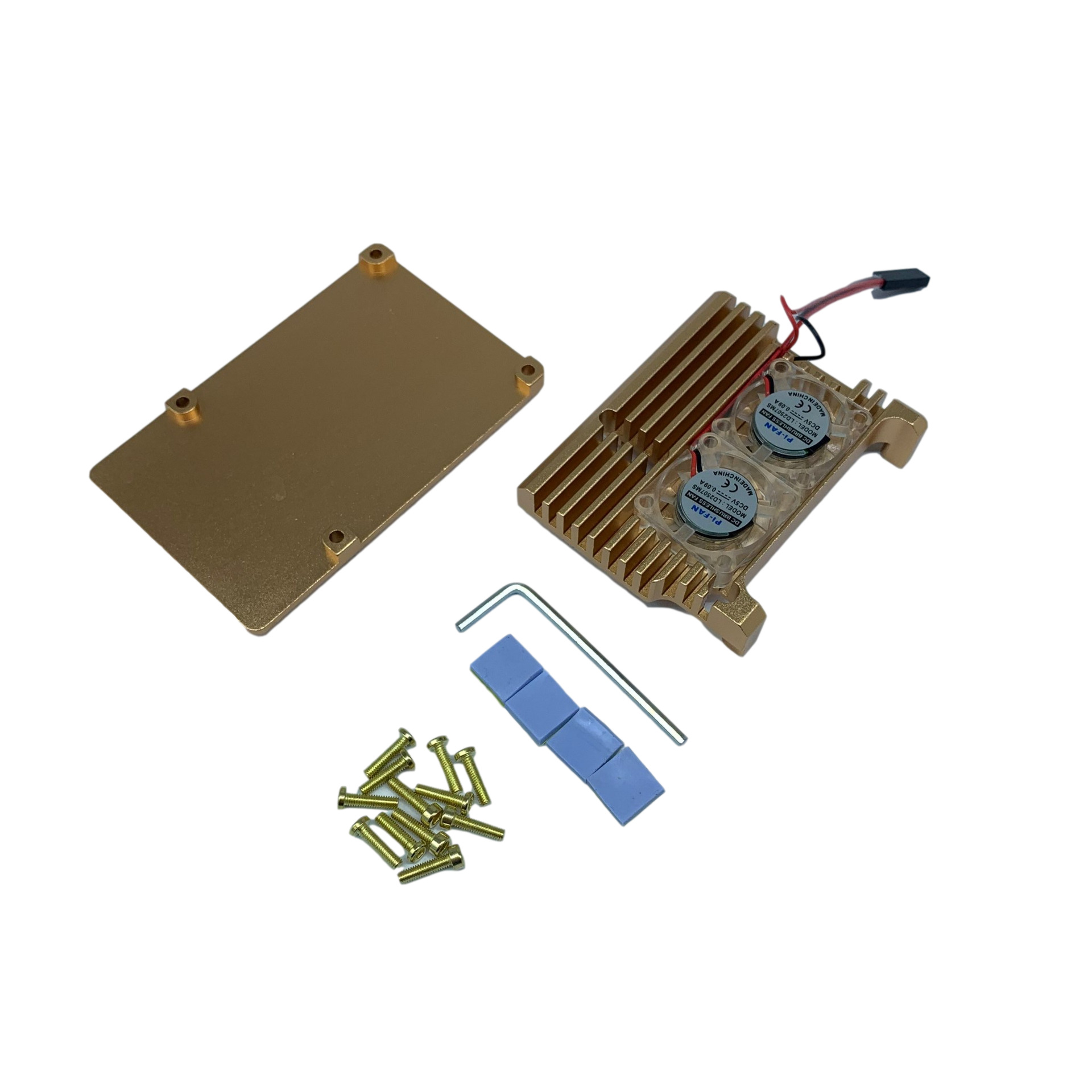 树莓派4代外壳Raspberry Pi 4代b+铝合金盒子4b散热壳 不带风扇