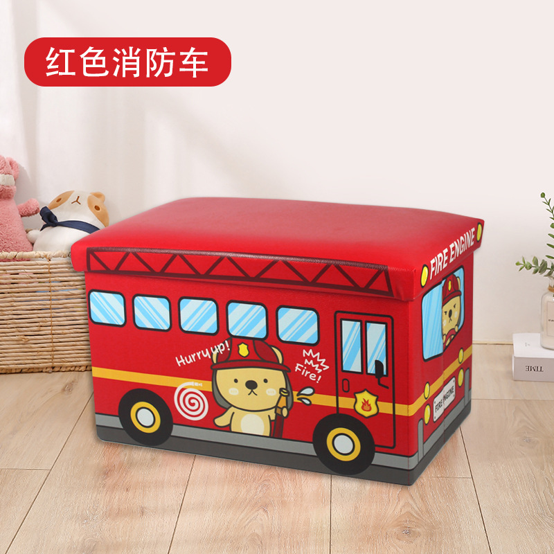 Cartoon bus, foldable storage system, capacious toy, storage box