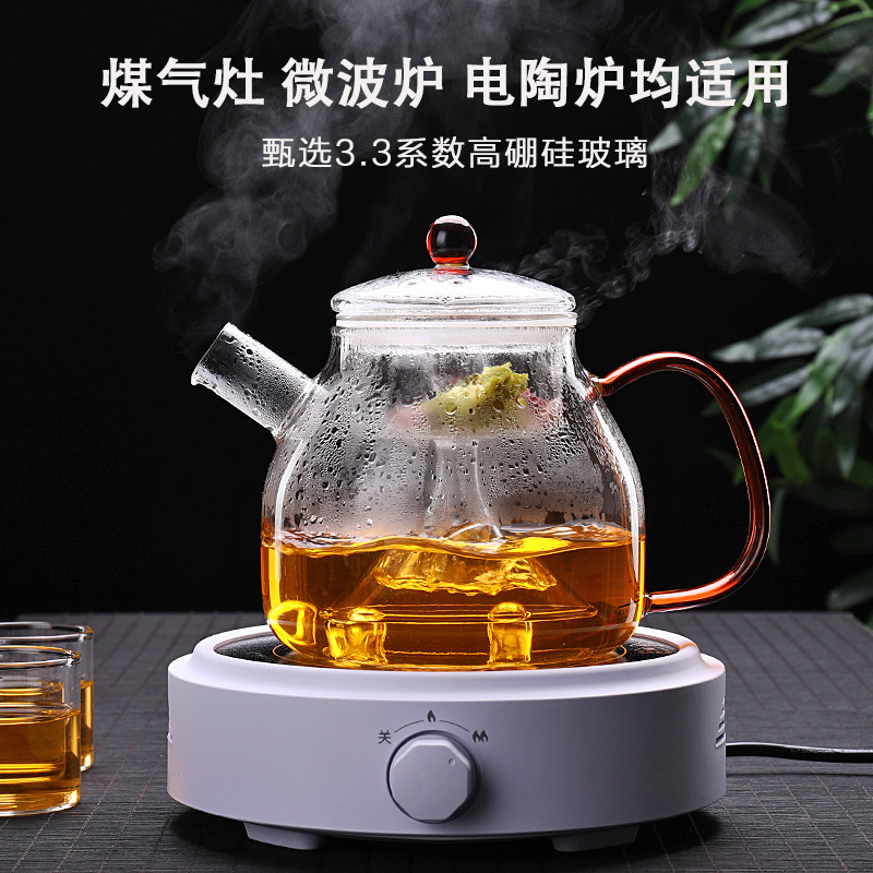 蒸汽加热养生壶玻璃茶具