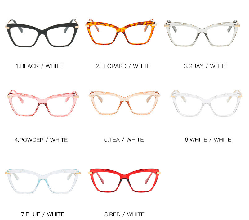 Simple Style Color Block Crystal Square Frameless Optical Glasses