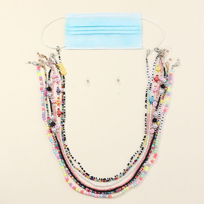 Cross-border new girl mask lanyard color...