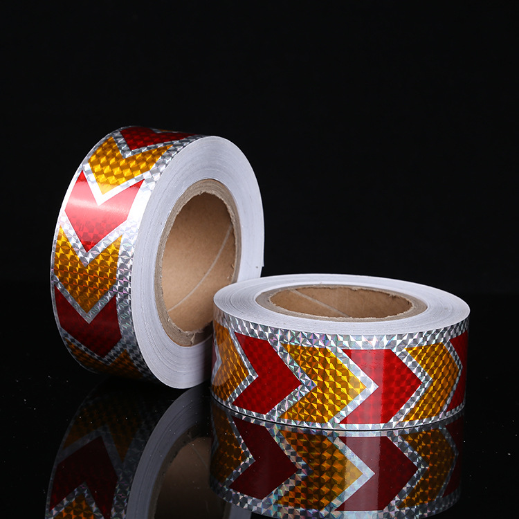 车身镭射反光贴晶格箭头反光条防护反光材料交通导向标货车反光膜