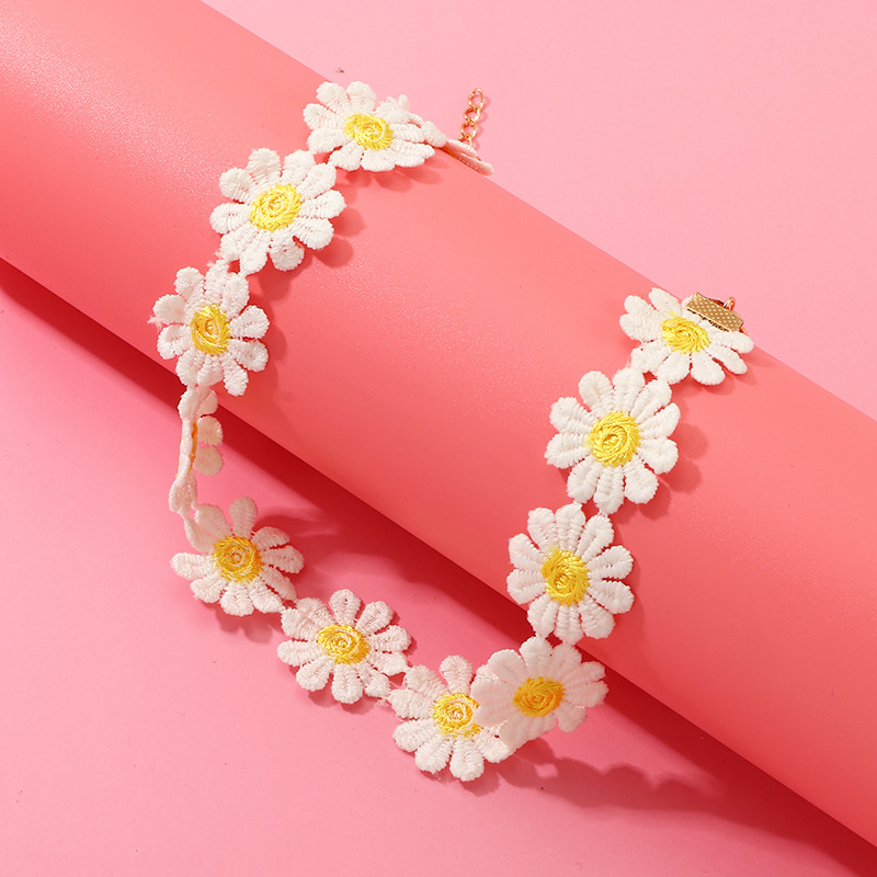 Hot selling childrens fashion daisy flower necklacepicture4