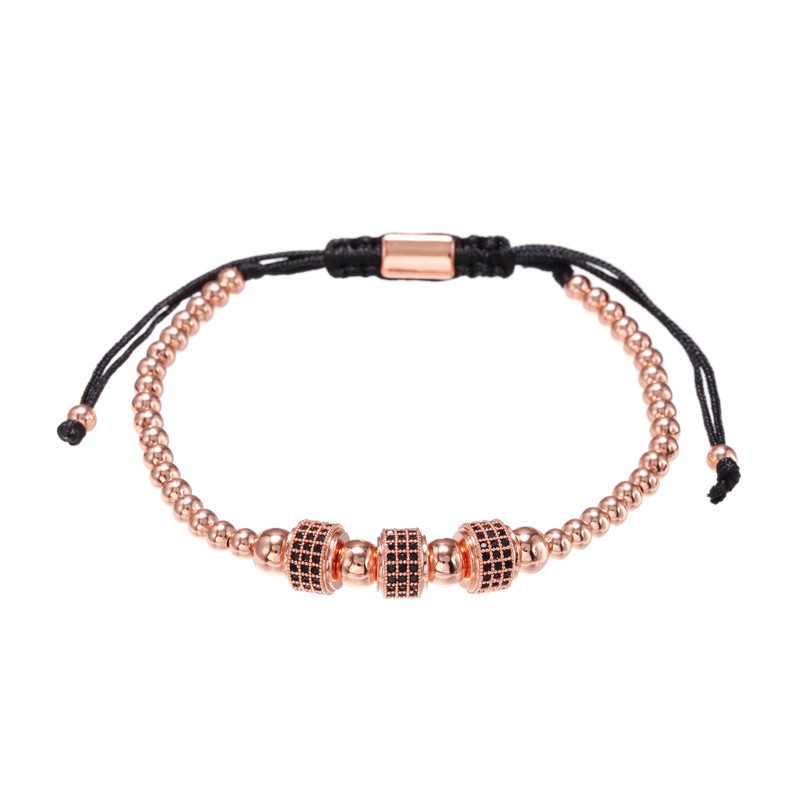 Fashion Copper Bead Woven Micro Inlaid Zircon Wheel Bracelet Wholesale Bracelets display picture 10