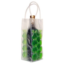 定制礼品赠品冰红酒酒瓶套 手提蜂窝凝胶冰酒袋 PVC冰红酒酒袋