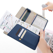 厂家直销 韩版多功能长款票夹中长款旅行收纳护照证件包
