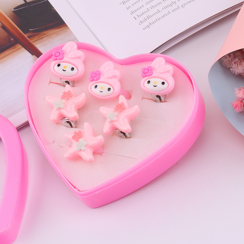 2对耳夹 2枚戒指