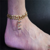 Trend fashionable ankle bracelet with letters hip-hop style, English letters