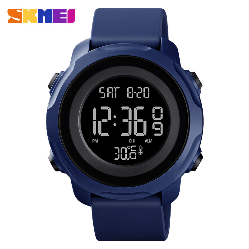 Skmei moda juvenil multifuncional montañismo al aire libre impermeable en tiempo real reloj de medición de la temperatura corporal 1682