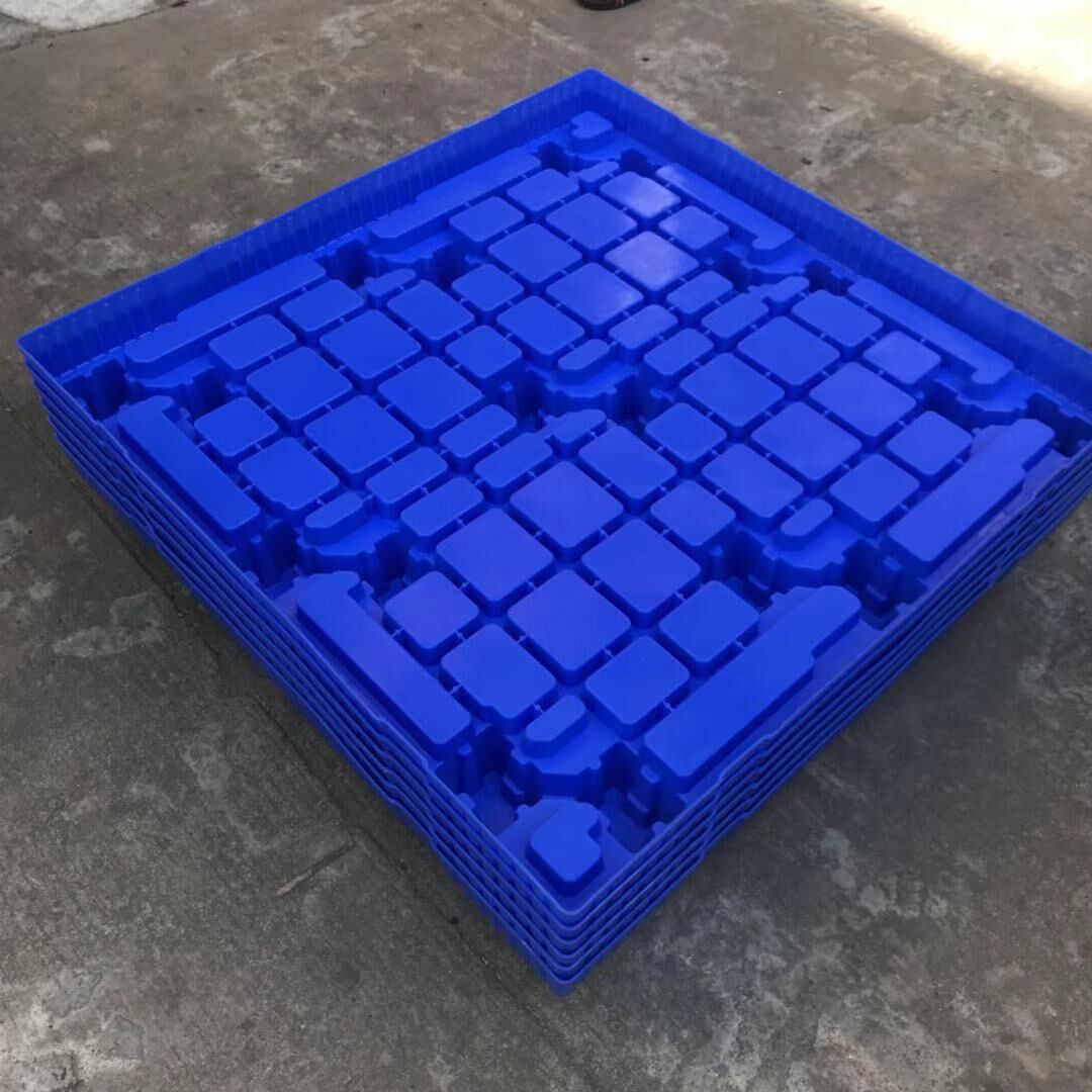 四面进叉蓝色窝蜂卡板 防漏托盘pp塑料蜂窝卡板 防泄漏托盘