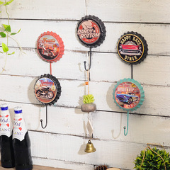 Retro Creative Beer Can Hook Bar Restaurant Home Wall Iron Art Wall Hook Coat Hook Door Behind Single Hook Ornament