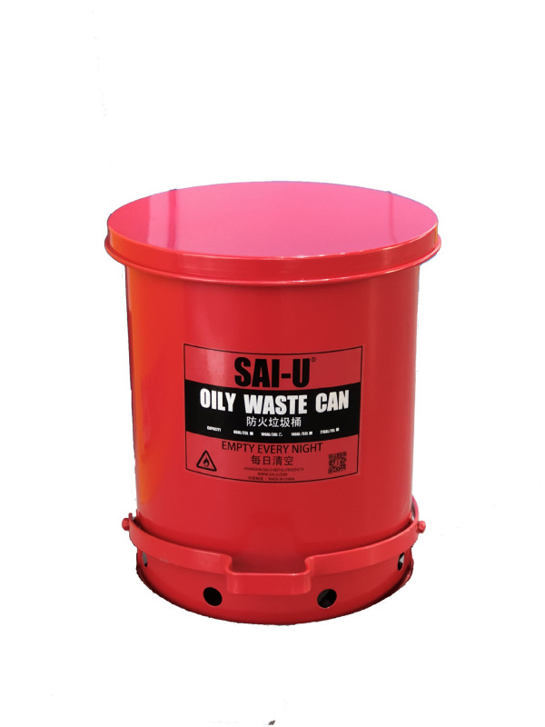 Chemical Waste Trash Can Fireproof and Flame-Retardant Hazardous Material Oil-Stained Red Pedal Chemical Waste Trash Can Fireproof and Flame-Retardant Hazardous Material Oil-Stained Red Pedal