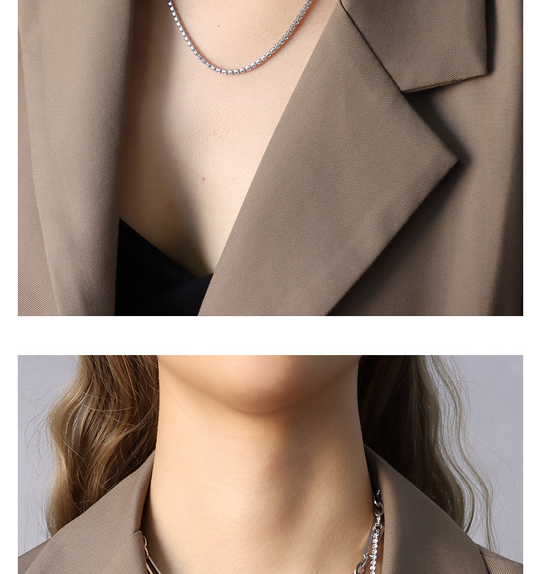 Collar Exagerado De Circonitas De Doble Capa display picture 4