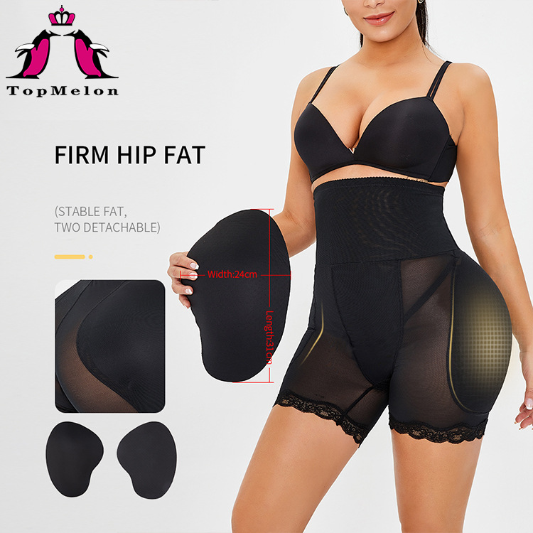 Topmelon explosion models Butt Lifter Plus size high waist with sponge pad hip pants D608