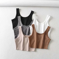 Women's sports vest, summer export style, very popular on Instagram, sexy U-neck slim-fit short quick-drying fitness yoga underwear