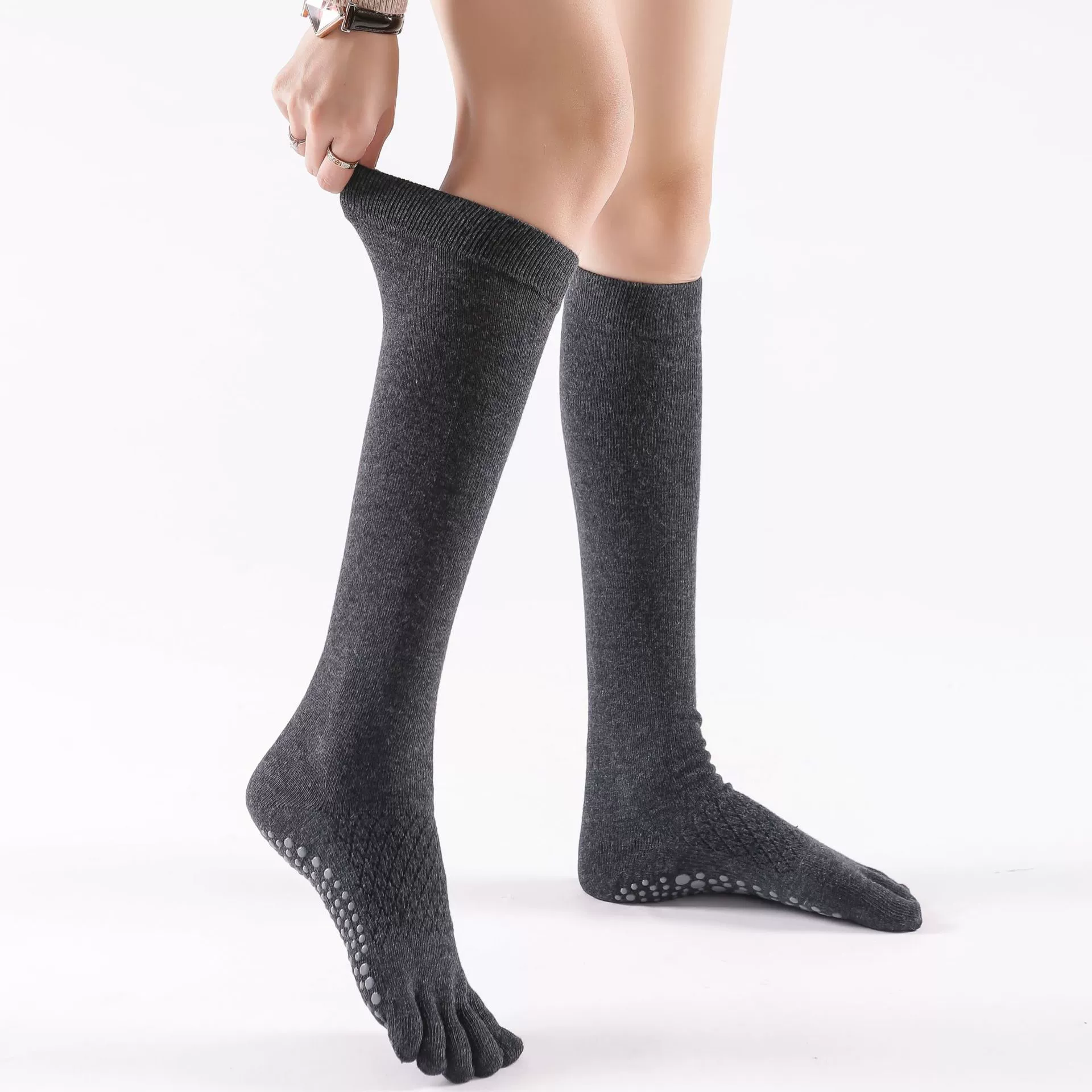 Новый продукт перекресток взрыв длинная трубка йога носки в зиму теплая нескользящая танцевальная пара носков выше колена йога производители прямые продажи