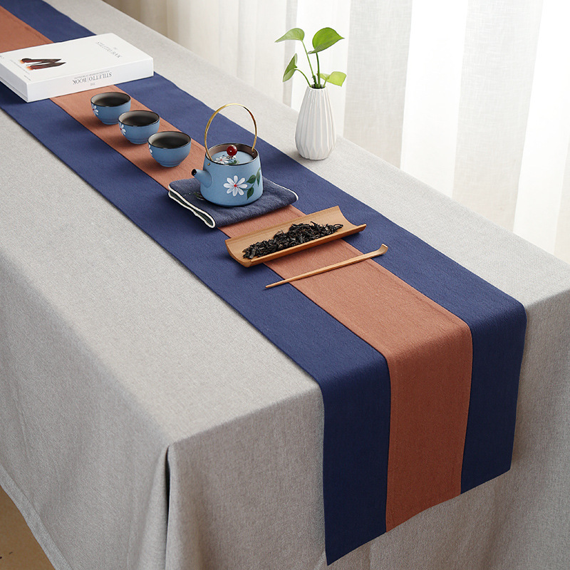 Zen estera de té pintada a mano a prueba de agua de algodón y lino corredor de mesa estera de té cortina mantel de té chino ceremonia del té juego de té accesorios toalla de té seca