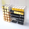 Transparent cosmetic storage box, lipstick, face blush, powder, soft heel, detachable eye shadow, storage system