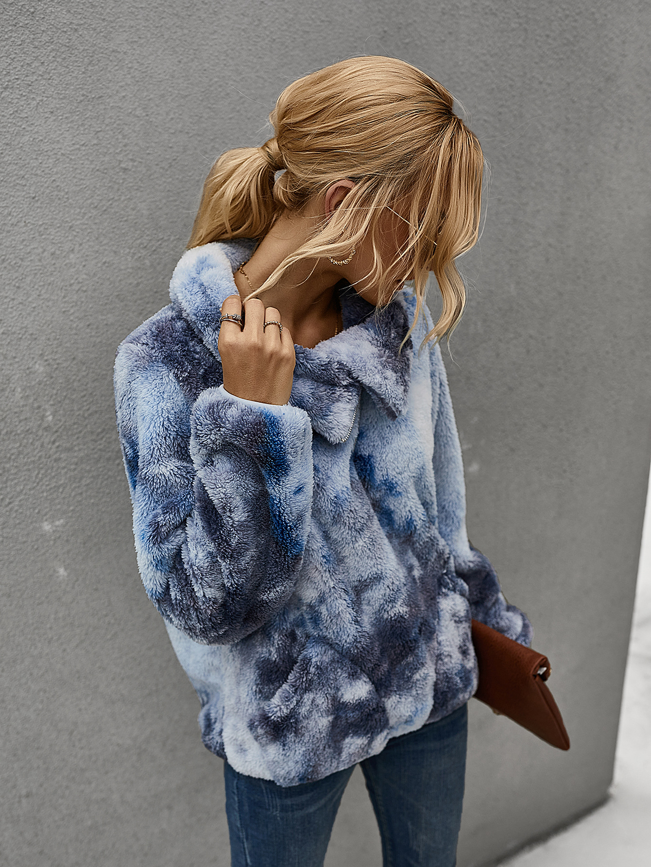 winter warm tie-dyed wool sweater  NSDY7667