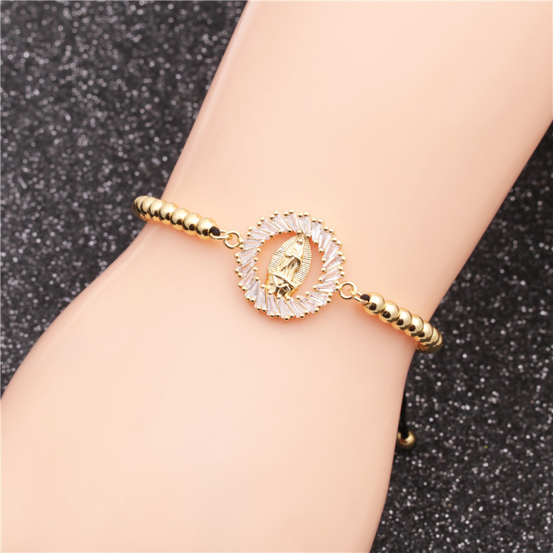 Hot Sale Brazilian Style Copper Micro-set Color Zirconium Bracelet Ladies Valentine's Day Gift Wholesale Nihaojewelry display picture 1