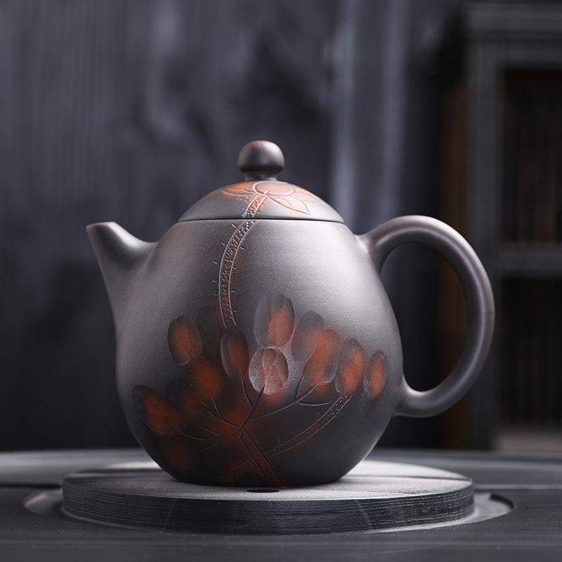 Purple Tao teapot Construction of water ceramics tea set Chinese style manual Jump knife originality Kung Fu teapot Tea makers Tea pot customized